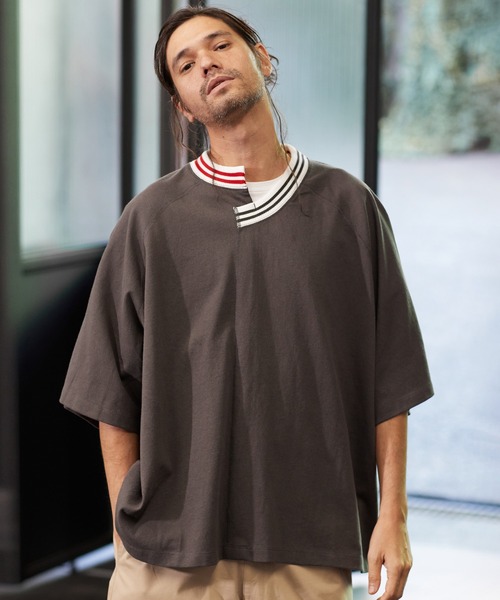 「a lit r」 半袖Tシャツ M チャコール メンズ_画像7