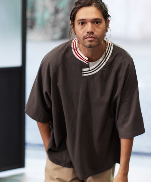 「a lit r」 半袖Tシャツ M チャコール メンズ_画像8