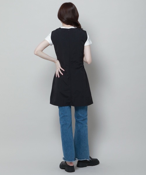 「ALAND」 ノースリーブワンピース FREE チャコール レディース_画像8