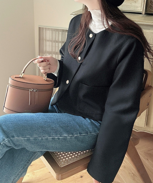 「Meiru」 ジャケット MEDIUM グレー レディース_画像4