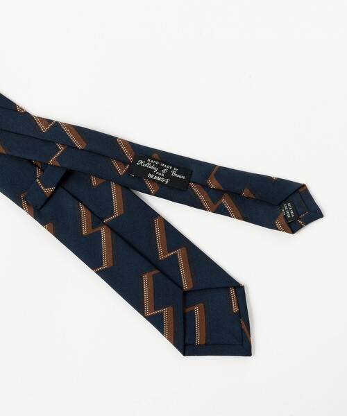 BEAMS F（ビームスF） ネクタイ Holliday ＆ Brown / シルク ジグザグ