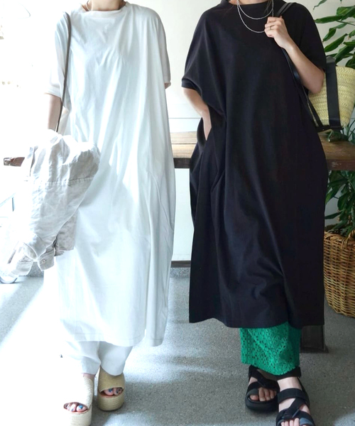 「JOURNAL STANDARD LUXE」 半袖ワンピース - ブラック レディース_画像4