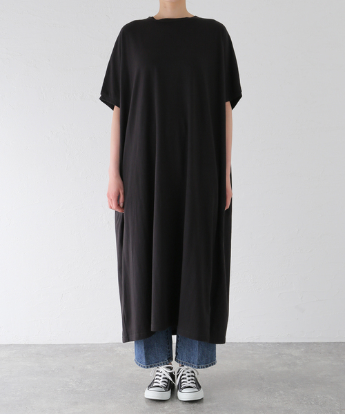 「JOURNAL STANDARD LUXE」 半袖ワンピース - ブラック レディース_画像6