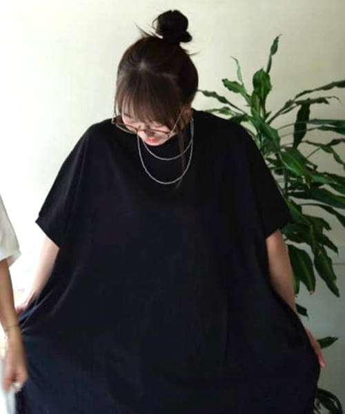 「JOURNAL STANDARD LUXE」 半袖ワンピース - ブラック レディース_画像9