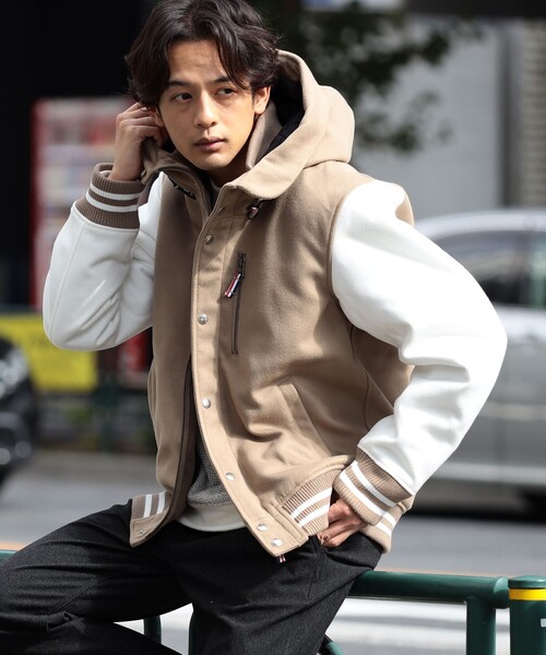 BEAMS HEART（ビームス ハート） スタジャン SMALL ベージュ メンズ