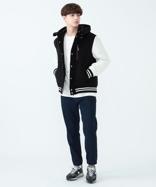 「BEAMS HEART」 スタジャン SMALL ベージュ メンズ_画像4