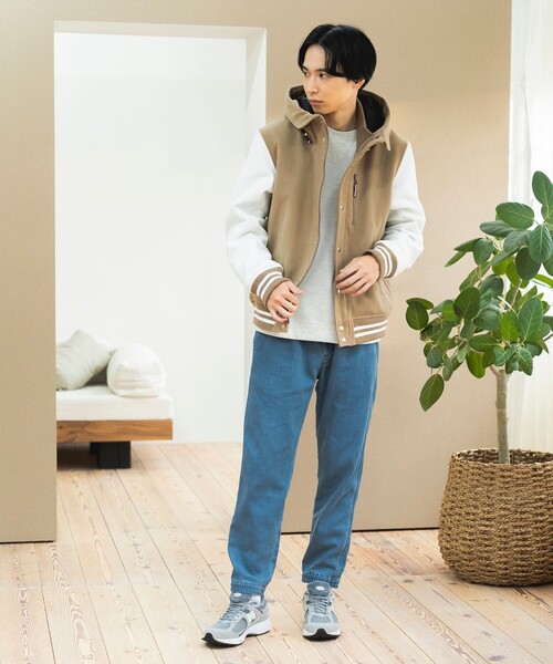 「BEAMS HEART」 スタジャン SMALL ベージュ メンズ_画像8