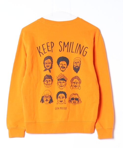 「gym master」 スウェットカットソー SMALL オレンジ メンズ_画像2