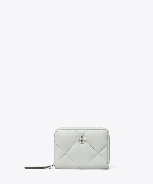 【TORY BURCH】トリーバーチ　二つ折り財布　ダイヤモンドキルト　ホワイト TORY BURCH（トリーバーチ） 財布 キラ ダイヤモンドキルト ジップ