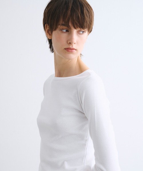 「three dots」 7分袖カットソー SMALL ブラック レディース_画像5