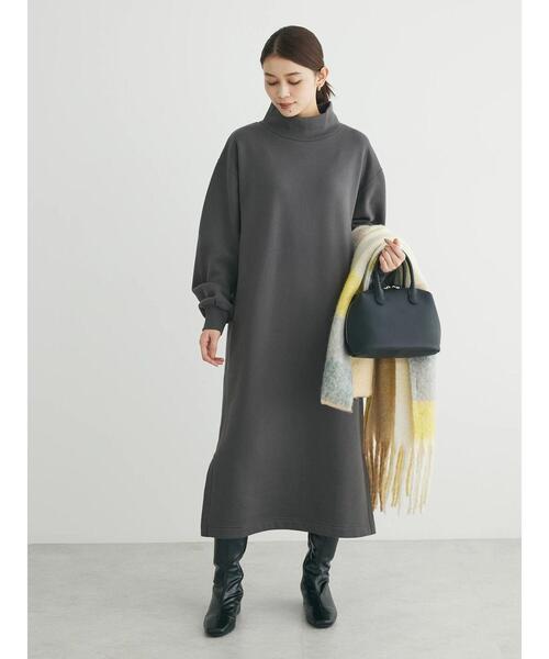 「Green Parks」 「chocol raffine robe」長袖ワンピース FREE グレイッシュベージュ レディース_画像2