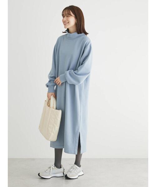 「Green Parks」 「chocol raffine robe」長袖ワンピース FREE グレイッシュベージュ レディース_画像4