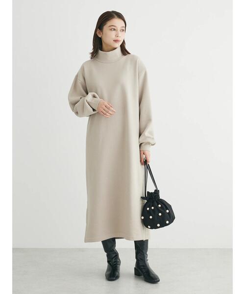 「Green Parks」 「chocol raffine robe」長袖ワンピース FREE グレイッシュベージュ レディース_画像5