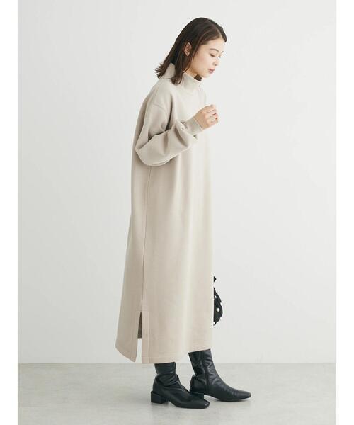 「Green Parks」 「chocol raffine robe」長袖ワンピース FREE グレイッシュベージュ レディース_画像6