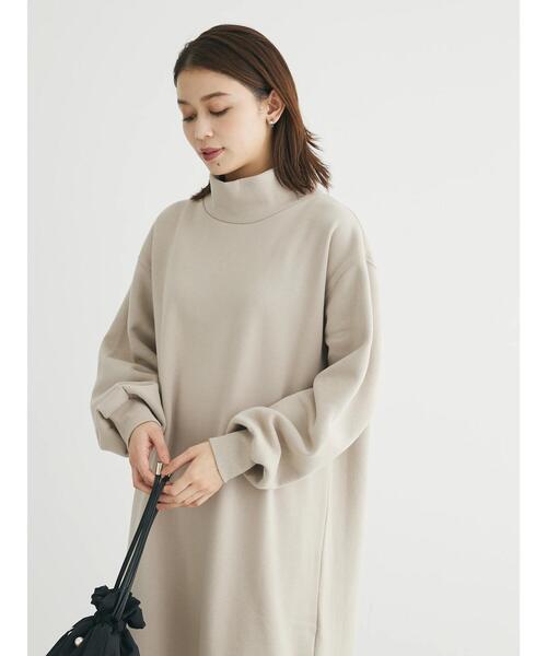 「Green Parks」 「chocol raffine robe」長袖ワンピース FREE グレイッシュベージュ レディース_画像8