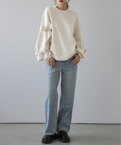 「SUGAR BISKET」 長袖カットソー フリー グレー レディース_画像7