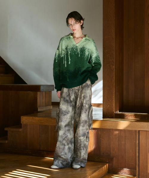 soerte カーゴパンツ All-Over Pattern Military Cargo Pants / ワイド