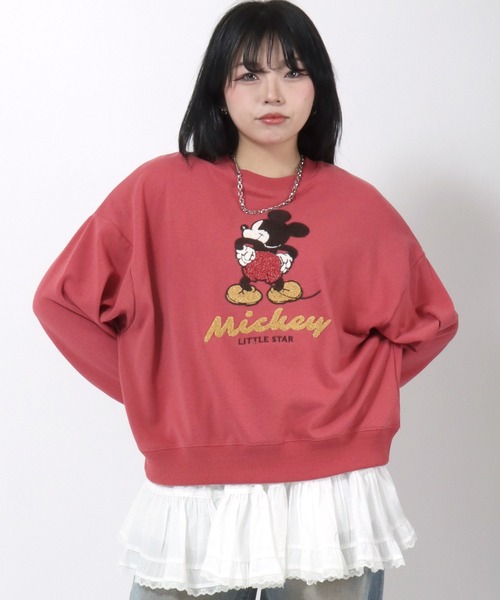 Disney（ディズニー） トレーナー スウェット キャラクターサガラ刺繍
