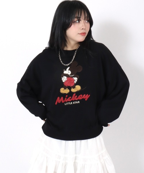 Disney(ディズニー) トレーナー スウェット キャラクターサガラ刺繍 Disney(ディズニー) トレーナー スウェット キャラクターサガラ刺繍