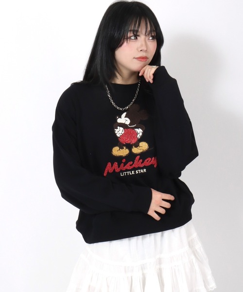 Disney（ディズニー） トレーナー スウェット キャラクターサガラ刺繍