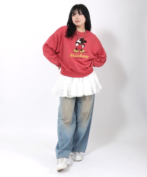 Disney（ディズニー） トレーナー スウェット キャラクターサガラ刺繍