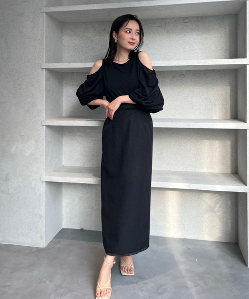 「anuans」 タイトスカート MEDIUM ベージュ レディース_画像7