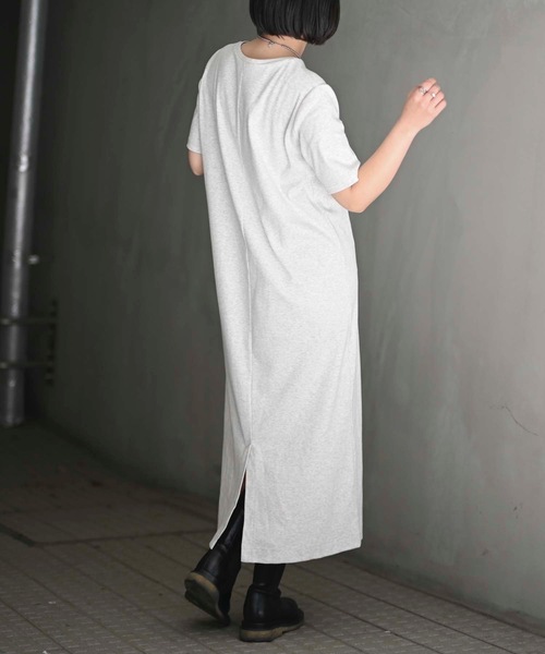 「＆HALF」 「noa-ge」半袖ワンピース M ブラック レディース_画像5
