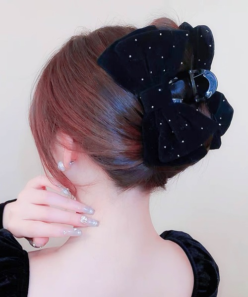 Lilamusant ヘアゴム /Lilamusant(リラミュゾン)/ラインストーンベロア