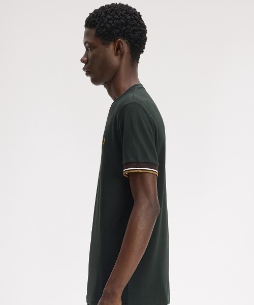 【新品】BEAUTY&YOUTH FRED PERRY Tシャツ FRED PERRY（フレッドペリー） tシャツ Twin Tipped Cuff T-Shirt