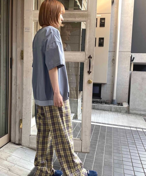 「NANEA」 半袖ブラウス ONE SIZE サックスブルー レディース_画像4