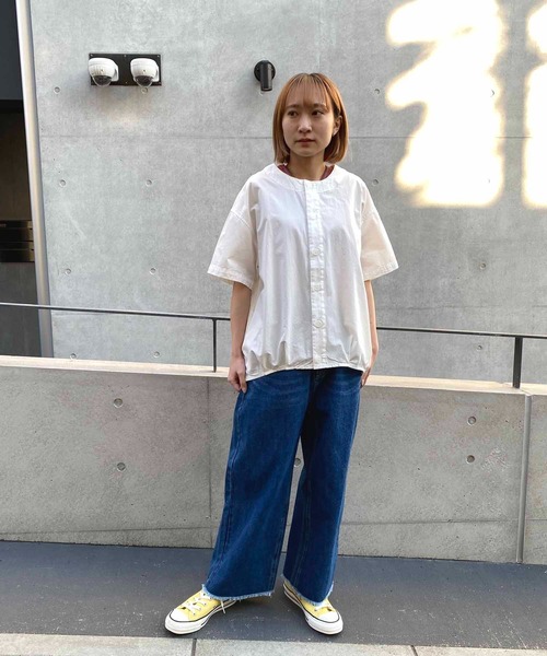 「NANEA」 半袖ブラウス ONE SIZE サックスブルー レディース_画像6