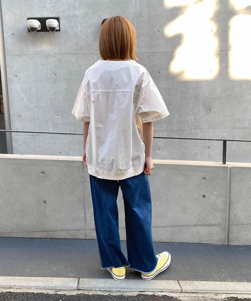 「NANEA」 半袖ブラウス ONE SIZE サックスブルー レディース_画像9