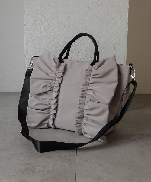 「CURI BISCUI」 2WAYバッグ FREE ライトグレー レディース_画像6