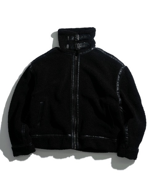 NOIZY ムートンジャケット ムートンコート シープボアB-3フライト