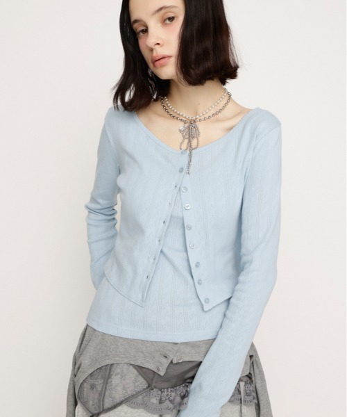 SLY　S LINE EYELET 2P エスラインアイレットセット ドッド SLY（スライ） アンサンブル 「2026SS新作」S LINE EYELET 2P エス