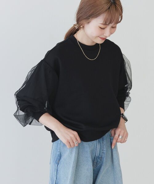 「AMERICAN HOLIC」 長袖カットソー M ブラック レディース_画像2