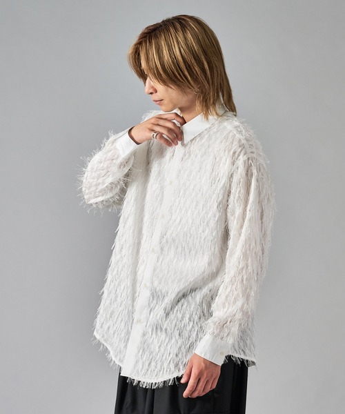 「REGIEVO」 長袖シャツ MEDIUM ブラック メンズ_画像5