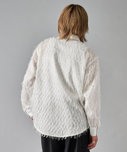 「REGIEVO」 長袖シャツ MEDIUM ブラック メンズ_画像6