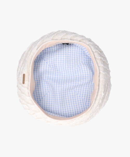 「kaorinomori」 ベレー帽 M/57.5cm ホワイト レディース_画像6