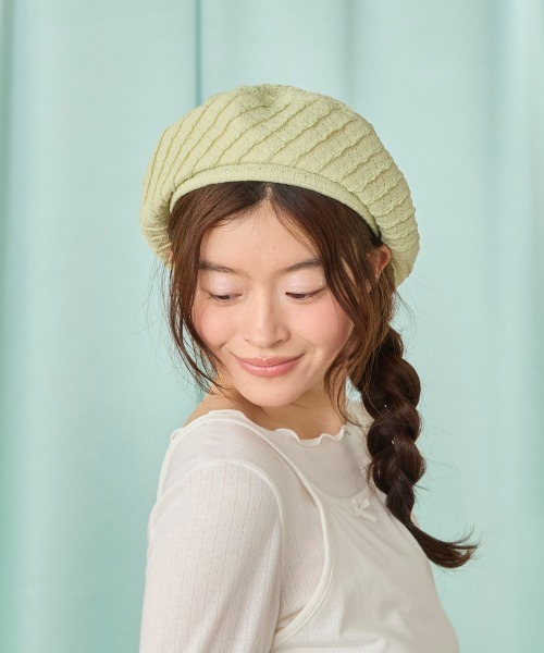 「kaorinomori」 ベレー帽 M/57.5cm ホワイト レディース_画像8