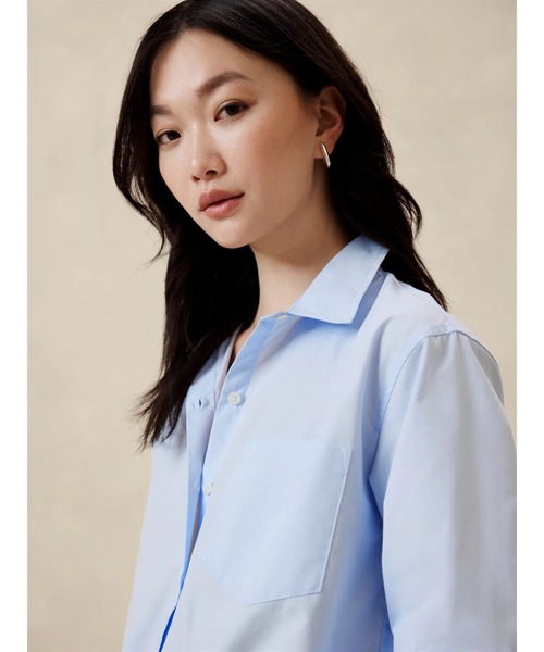 「BANANA REPUBLIC FACTORY STORE」 長袖シャツ X-SMALL ブルー レディース_画像2