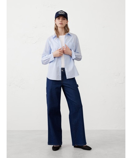 「BANANA REPUBLIC FACTORY STORE」 長袖シャツ X-SMALL ブルー レディース_画像5