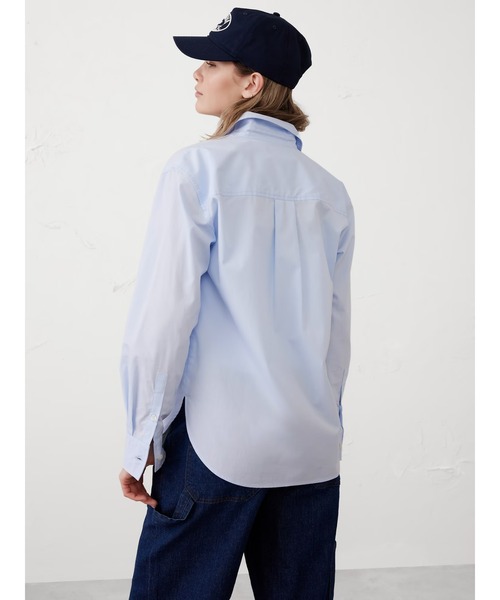 「BANANA REPUBLIC FACTORY STORE」 長袖シャツ X-SMALL ブルー レディース_画像6