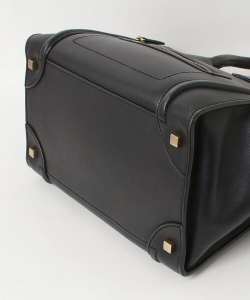 【美品】￼ CELINE ラゲージ ミニ ショッパー ブラック CELINE（セリーヌ） ラゲージ ミニショッパー ハンドバッグ - ブラック