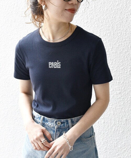 「PETIT BATEAU」 半袖Tシャツ ONE SIZE ホワイト レディース_画像8