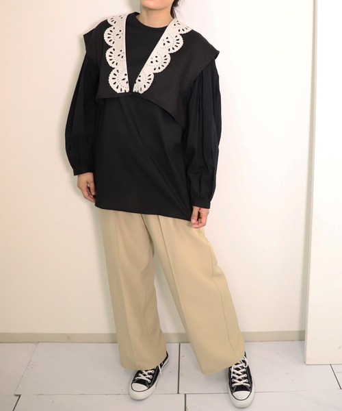 「haupia」 ノースリーブブラウス MEDIUM オフホワイト レディース_画像6