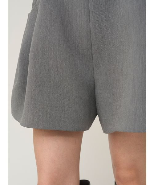【SNIDEL】Sustainableタックボリュームショートパンツ　グレー 1 SNIDEL（スナイデル） パンツ Sustainableタックボリュームショート