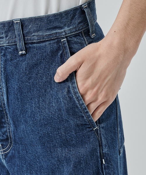 「SHAREEF」 デニムパンツ 1 インディゴブルー メンズの画像