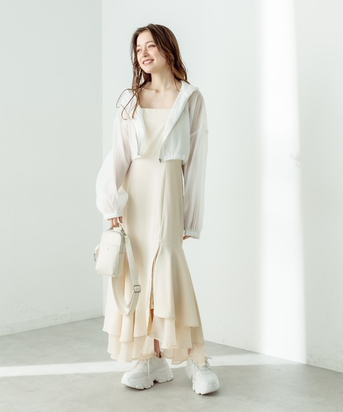 「OLIVE des OLIVE」 キャミソールワンピース FREE ネイビー レディース_画像3