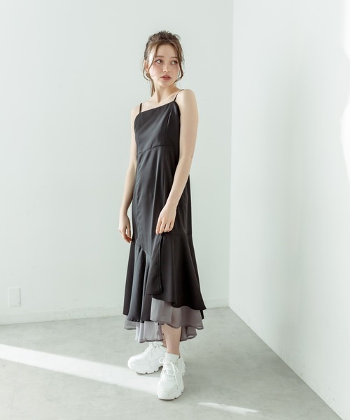 「OLIVE des OLIVE」 キャミソールワンピース FREE ネイビー レディース_画像9